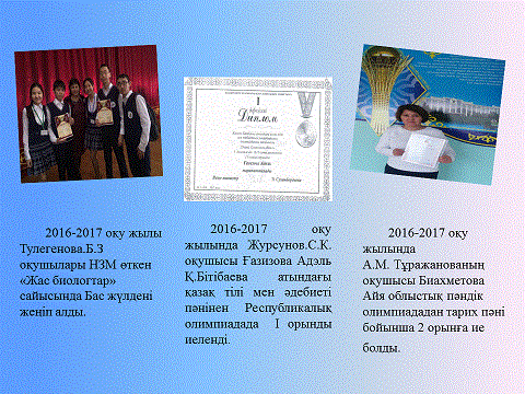 Ұстаздар жетістігі