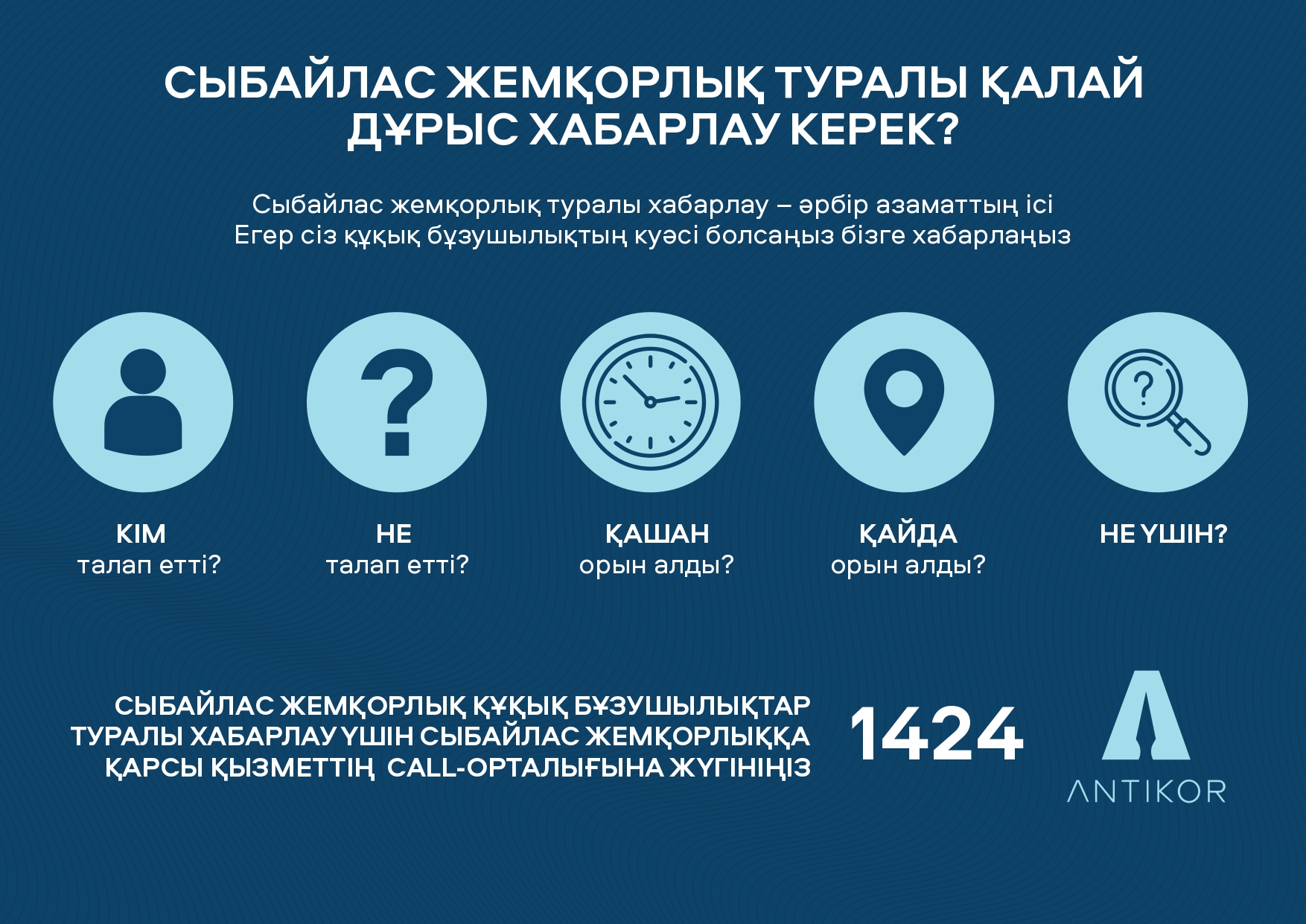 Сыбайлас жемқорлық туралы қалай дұрыс хабарлау керек?